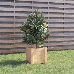 vidaXL Jardinera madera maciza de pino 31x31x31 cm