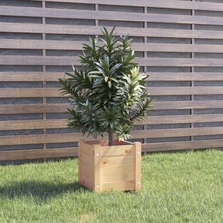 vidaXL Jardinera madera maciza de pino 31x31x31 cm