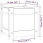 vidaXL Jardinera madera maciza de pino 31x31x31 cm vidaXL Jardinera madera maciza de pino 31x31x31 cm