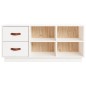 vidaXL Banco zapatero madera maciza de pino blanco 100x34x45 cm vidaXL Banco zapatero madera maciza de pino blanco 100x34x45 cm