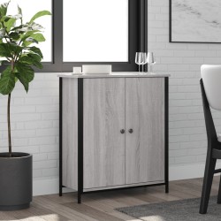 vidaXL Aparador de madera de ingeniería gris Sonoma 70x30x80 cm