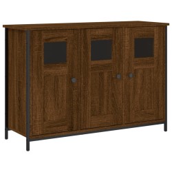 vidaXL Aparador de madera de ingeniería marrón roble 100x35x70 cm