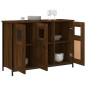vidaXL Aparador de madera de ingeniería marrón roble 100x35x70 cm vidaXL Aparador de madera de ingeniería marrón roble 100x35x70 cm