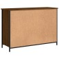 vidaXL Aparador de madera de ingeniería marrón roble 100x35x70 cm vidaXL Aparador de madera de ingeniería marrón roble 100x35x70 cm