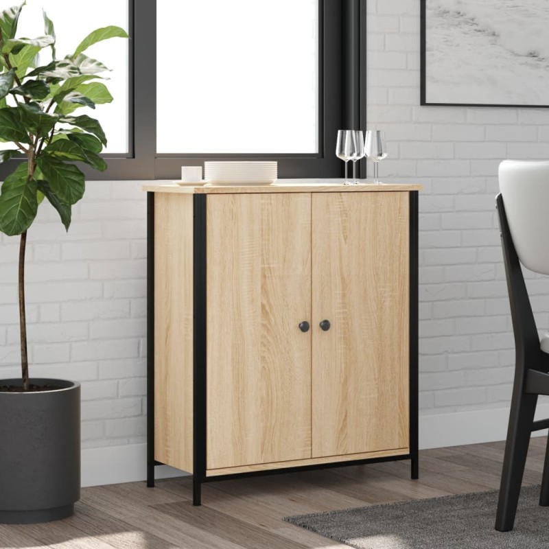 vidaXL Aparador de madera de ingeniería roble Sonoma 70x30x80 cm vidaXL Aparador de madera de ingeniería roble Sonoma 70x30x80 cm