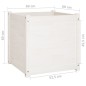 vidaXL Jardineras 2 uds madera maciza de pino blanco 60x60x60 cm vidaXL Jardineras 2 uds madera maciza de pino blanco 60x60x60 cm
