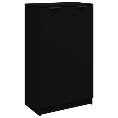 vidaXL Mueble zapatero madera contrachapada negro 59x35x100 cm
