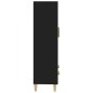 vidaXL Aparador de madera de ingeniería negro 70x31x115 cm