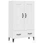 vidaXL Aparador de madera contrachapada blanco 70x31x115 cm vidaXL Aparador de madera contrachapada blanco 70x31x115 cm