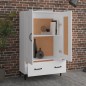 vidaXL Aparador de madera contrachapada blanco 70x31x115 cm vidaXL Aparador de madera contrachapada blanco 70x31x115 cm