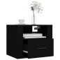 vidaXL Mesitas de noche de pared 2 uds negro 50x36x40 cm vidaXL Mesitas de noche de pared 2 uds negro 50x36x40 cm