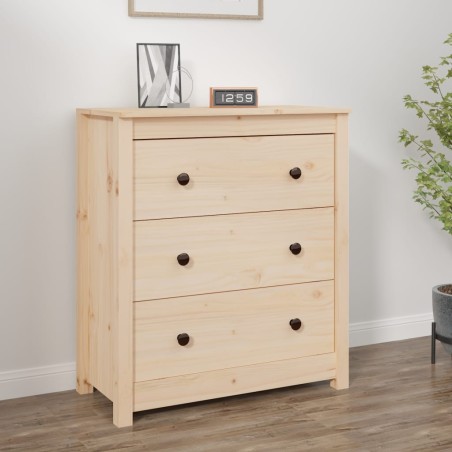 vidaXL Aparador de madera maciza de pino 70x35x80 cm
