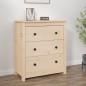 vidaXL Aparador de madera maciza de pino 70x35x80 cm vidaXL Aparador de madera maciza de pino 70x35x80 cm