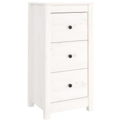 vidaXL Aparador de madera maciza de pino blanco 40x35x80 cm