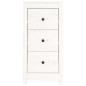 vidaXL Aparador de madera maciza de pino blanco 40x35x80 cm vidaXL Aparador de madera maciza de pino blanco 40x35x80 cm