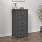 vidaXL Aparador de madera maciza de pino gris 40x35x80 cm vidaXL Aparador de madera maciza de pino gris 40x35x80 cm