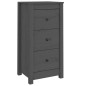 vidaXL Aparador de madera maciza de pino gris 40x35x80 cm vidaXL Aparador de madera maciza de pino gris 40x35x80 cm