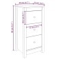 vidaXL Aparadores 2 uds madera maciza de pino negro 40x35x80 cm vidaXL Aparadores 2 uds madera maciza de pino negro 40x35x80 cm