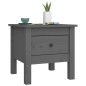 vidaXL Mesa auxiliar de madera maciza de pino gris 40x40x39 cm vidaXL Mesa auxiliar de madera maciza de pino gris 40x40x39 cm