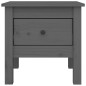 vidaXL Mesa auxiliar de madera maciza de pino gris 40x40x39 cm vidaXL Mesa auxiliar de madera maciza de pino gris 40x40x39 cm