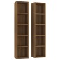 vidaXL Estantería para CD 2 uds madera marrón roble 21x16x93,5 cm vidaXL Estantería para CD 2 uds madera marrón roble 21x16x93,5 cm