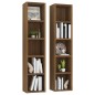 vidaXL Estantería para CD 2 uds madera marrón roble 21x16x93,5 cm vidaXL Estantería para CD 2 uds madera marrón roble 21x16x93,5 cm