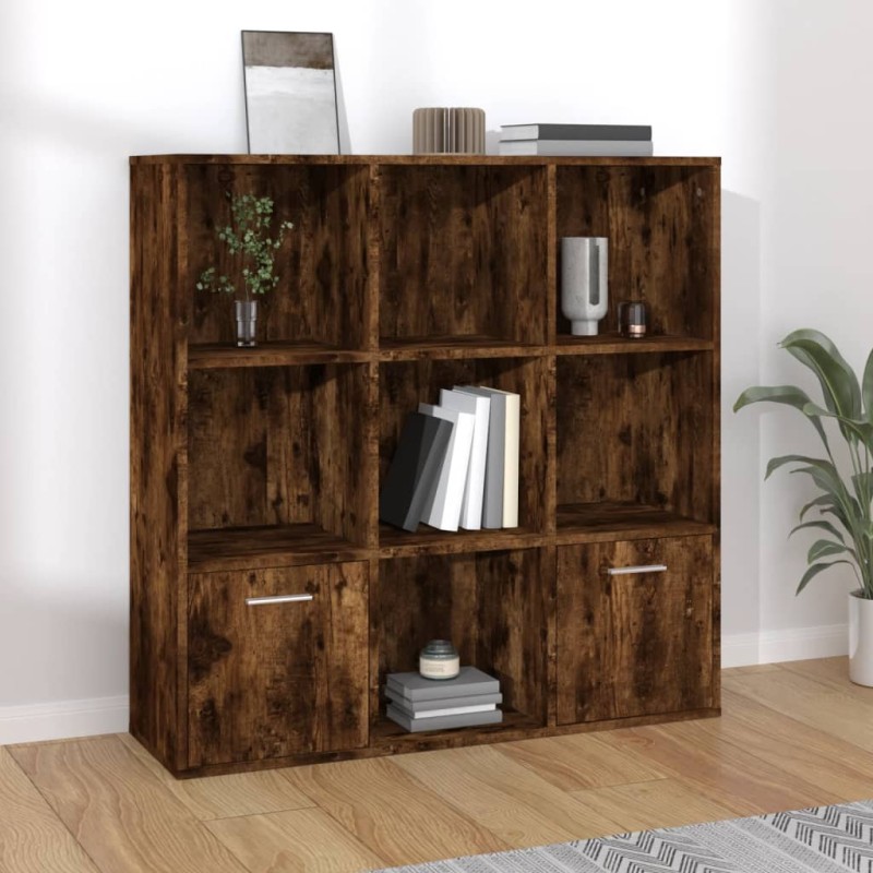 vidaXL Estantería color roble ahumado 98x30x98 cm vidaXL Estantería color roble ahumado 98x30x98 cm