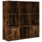 vidaXL Estantería color roble ahumado 98x30x98 cm vidaXL Estantería color roble ahumado 98x30x98 cm