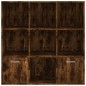 vidaXL Estantería color roble ahumado 98x30x98 cm vidaXL Estantería color roble ahumado 98x30x98 cm