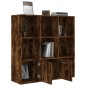 vidaXL Estantería color roble ahumado 98x30x98 cm vidaXL Estantería color roble ahumado 98x30x98 cm