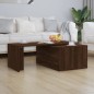 vidaXL Mesa de centro madera contrachapada marrón roble 150x50x35 cm vidaXL Mesa de centro madera contrachapada marrón roble 150x50x35 cm