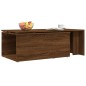vidaXL Mesa de centro madera contrachapada marrón roble 150x50x35 cm vidaXL Mesa de centro madera contrachapada marrón roble 150x50x35 cm