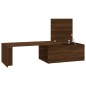 vidaXL Mesa de centro madera contrachapada marrón roble 150x50x35 cm vidaXL Mesa de centro madera contrachapada marrón roble 150x50x35 cm