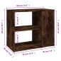 vidaXL Armario auxiliar madera contrachapada roble ahumado 60x30x50 cm vidaXL Armario auxiliar madera contrachapada roble ahumado 60x30x50 cm