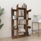 vidaXL Estantería de madera contrachapada marrón roble 86x25,5x140 cm vidaXL Estantería de madera contrachapada marrón roble 86x25,5x140 cm