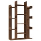 vidaXL Estantería de madera contrachapada marrón roble 86x25,5x140 cm vidaXL Estantería de madera contrachapada marrón roble 86x25,5x140 cm