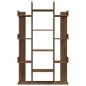 vidaXL Estantería de madera contrachapada marrón roble 86x25,5x140 cm vidaXL Estantería de madera contrachapada marrón roble 86x25,5x140 cm
