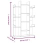 vidaXL Estantería de madera contrachapada marrón roble 86x25,5x140 cm vidaXL Estantería de madera contrachapada marrón roble 86x25,5x140 cm