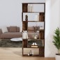 vidaXL Estantería/Biombo madera aglomerada roble ahumado 80x24x192 cm vidaXL Estantería/Biombo madera aglomerada roble ahumado 80x24x192 cm