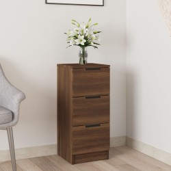 vidaXL Aparador madera contrachapada color marrón roble 30x30x70 cm
