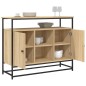 vidaXL Aparador de madera de ingeniería roble Sonoma 100x35x80 cm vidaXL Aparador de madera de ingeniería roble Sonoma 100x35x80 cm