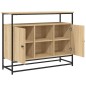 vidaXL Aparador de madera de ingeniería roble Sonoma 100x35x80 cm vidaXL Aparador de madera de ingeniería roble Sonoma 100x35x80 cm