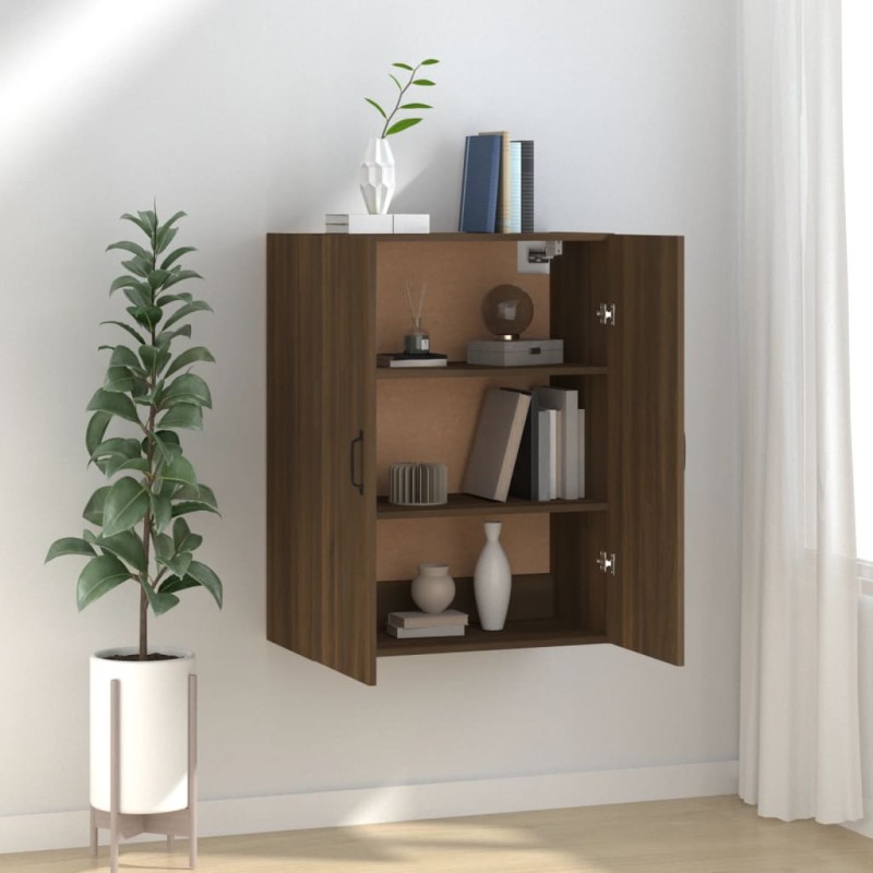 vidaXL Armario colgante madera contrachapada roble marrón 69,5x34x90cm vidaXL Armario colgante madera contrachapada roble marrón 69,5x34x90cm
