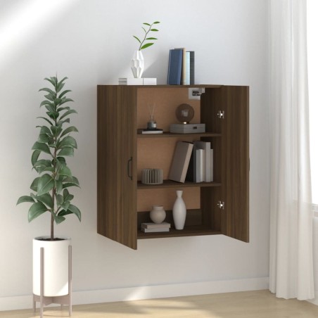 vidaXL Armario colgante madera contrachapada roble marrón 69,5x34x90cm