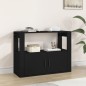 vidaXL Aparador de madera contrachapada negro 80x30x60 cm