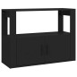 vidaXL Aparador de madera contrachapada negro 80x30x60 cm