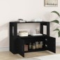 vidaXL Aparador de madera contrachapada negro 80x30x60 cm