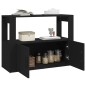 vidaXL Aparador de madera contrachapada negro 80x30x60 cm
