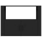vidaXL Aparador de madera contrachapada negro 80x30x60 cm