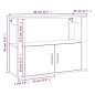 vidaXL Aparador de madera contrachapada negro 80x30x60 cm